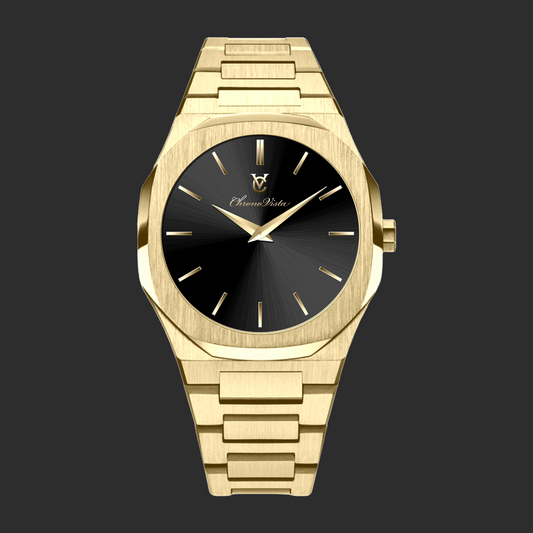 Gold with Black Dial Oculus